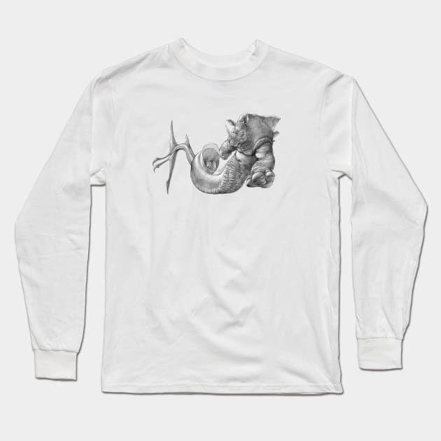 The Rhinoceros Eel Shark Long Sleeve T-Shirt by gregorytitus